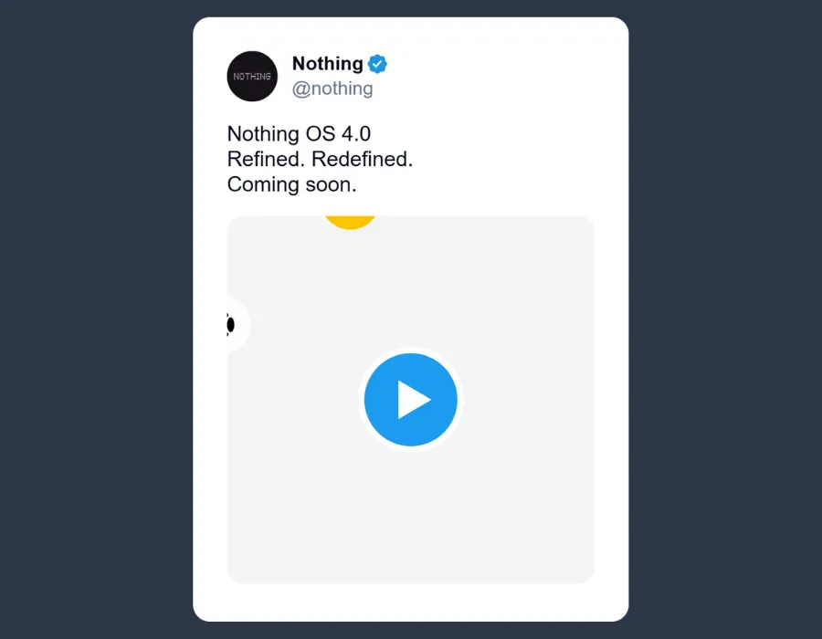 Nothing OS 4.0 launch poster