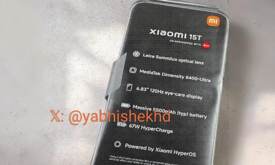 Bocoran Resmi Xiaomi 15T: Chipset Dimensity 8400-Ultra dan Layar Lebar