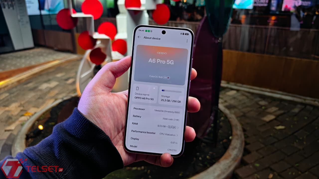 Content image for article: Hands-on Oppo A6 Pro: Smartphone Tangguh dengan Baterai 7000mAh