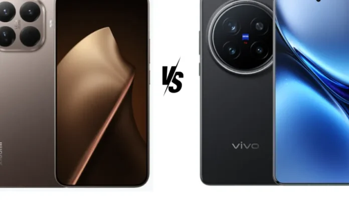 Perbandingan visual smartphone Xiaomi 15T Pro dan Vivo X200 Pro dengan highlight fitur unggulan