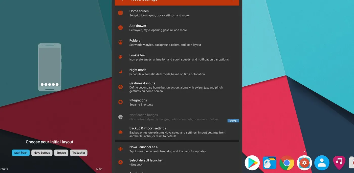 Nova Launcher on Android