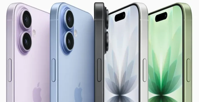 Perbandingan visual iPhone 17 dan iPhone 16 dengan fokus pada desain kamera plateau baru dan peningkatan layar