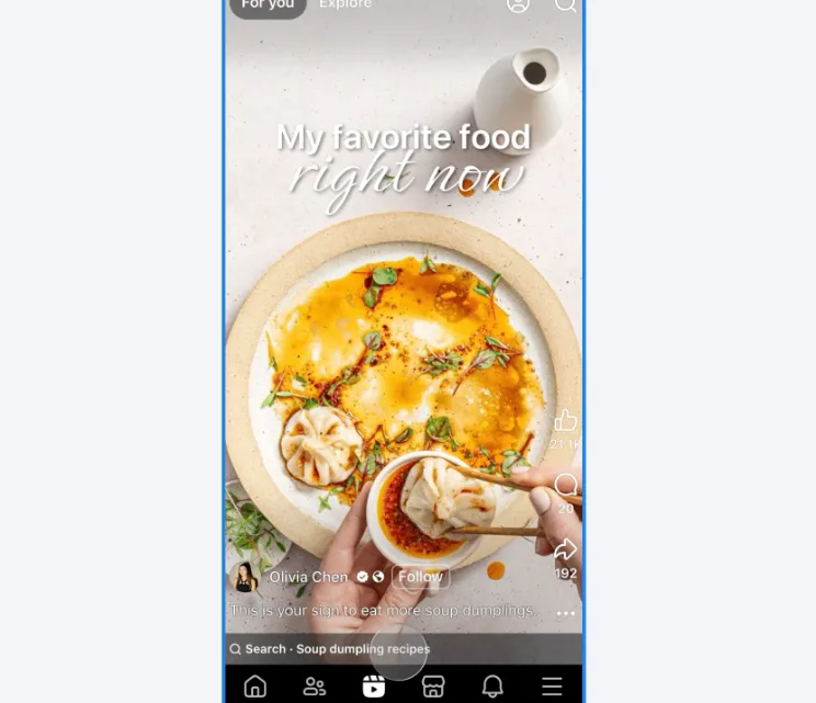 Algoritma pencarian Facebook Reels yang sedang aktif merekomendasikan konten