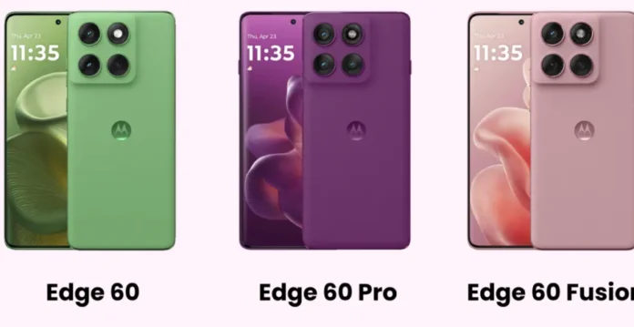 Perbandingan visual Motorola Edge 60, Edge 60 Pro, dan Edge 60 Fusion yang mendapatkan update Android 16