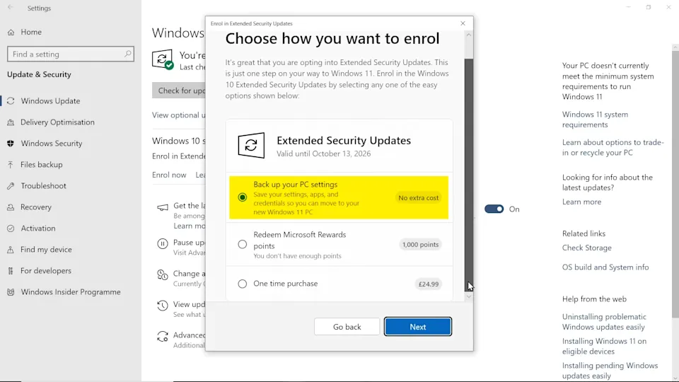 Ilustrasi backup PC sebelum enroll Extended Security Updates