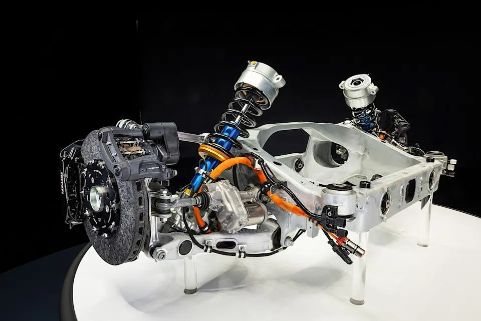 The rear motor and inverter for the Ferrari Elettrica