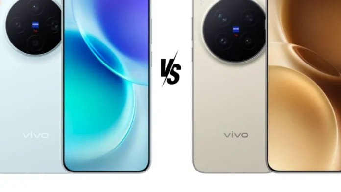Perbandingan visual smartphone Vivo X300 dan Vivo X300 Pro dengan highlight perbedaan desain dan fitur utama