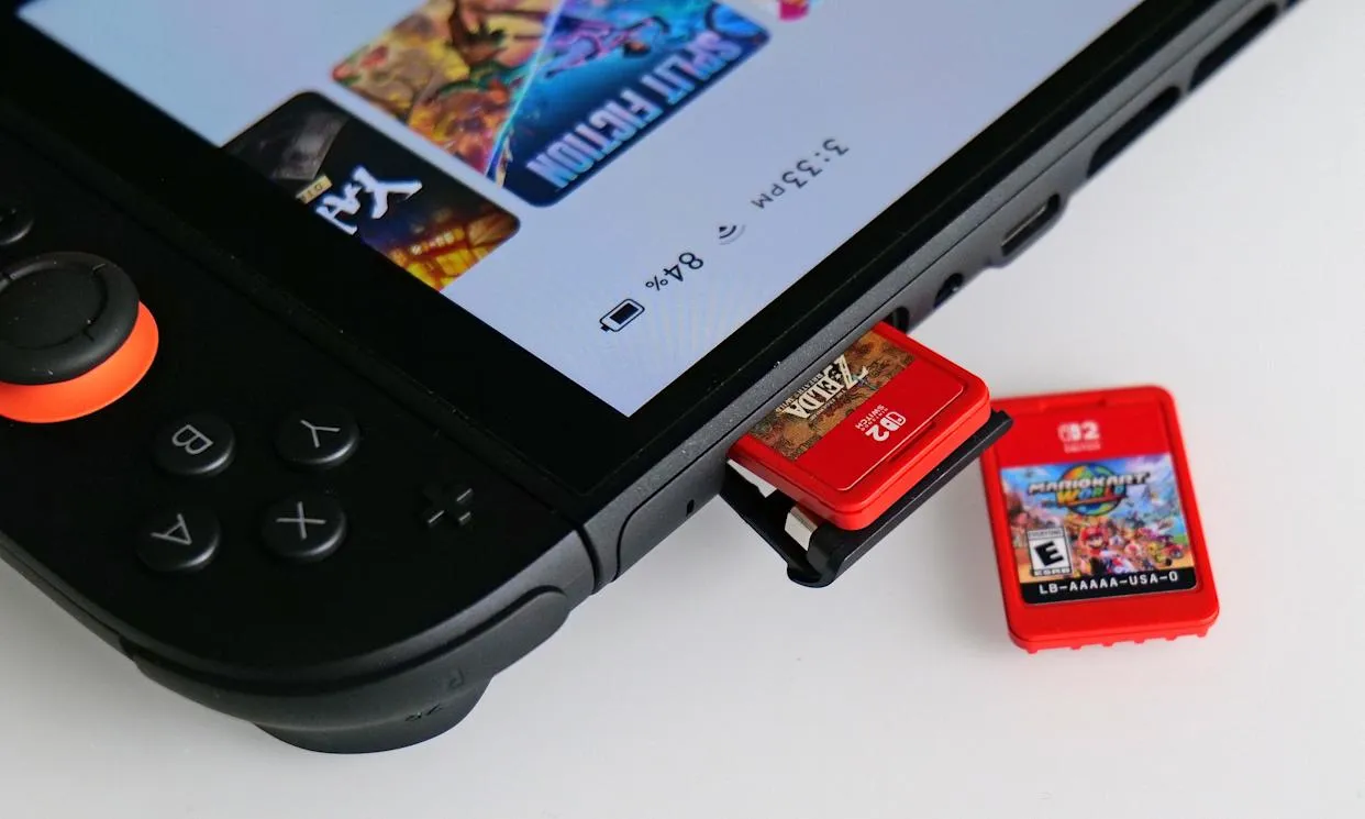 Ilustrasi Nintendo Switch 2 dengan box dan aksesori