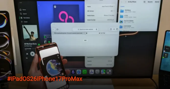 iPadOS 26 Berhasil Dijalankan di iPhone 17 Pro Max, Begini Penampakannya