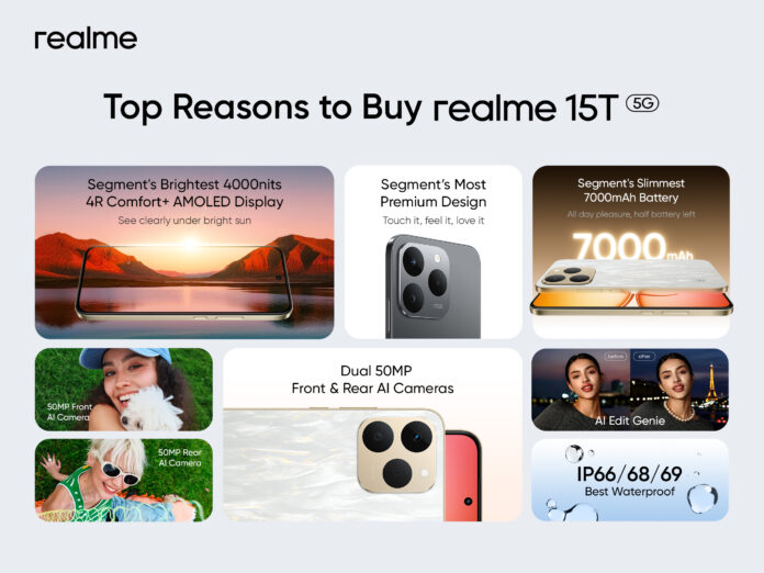 realme 15T 5G: 5 Alasan Smartphone Tipis Berbaterai 7000mAh Ini Wajib Dimiliki