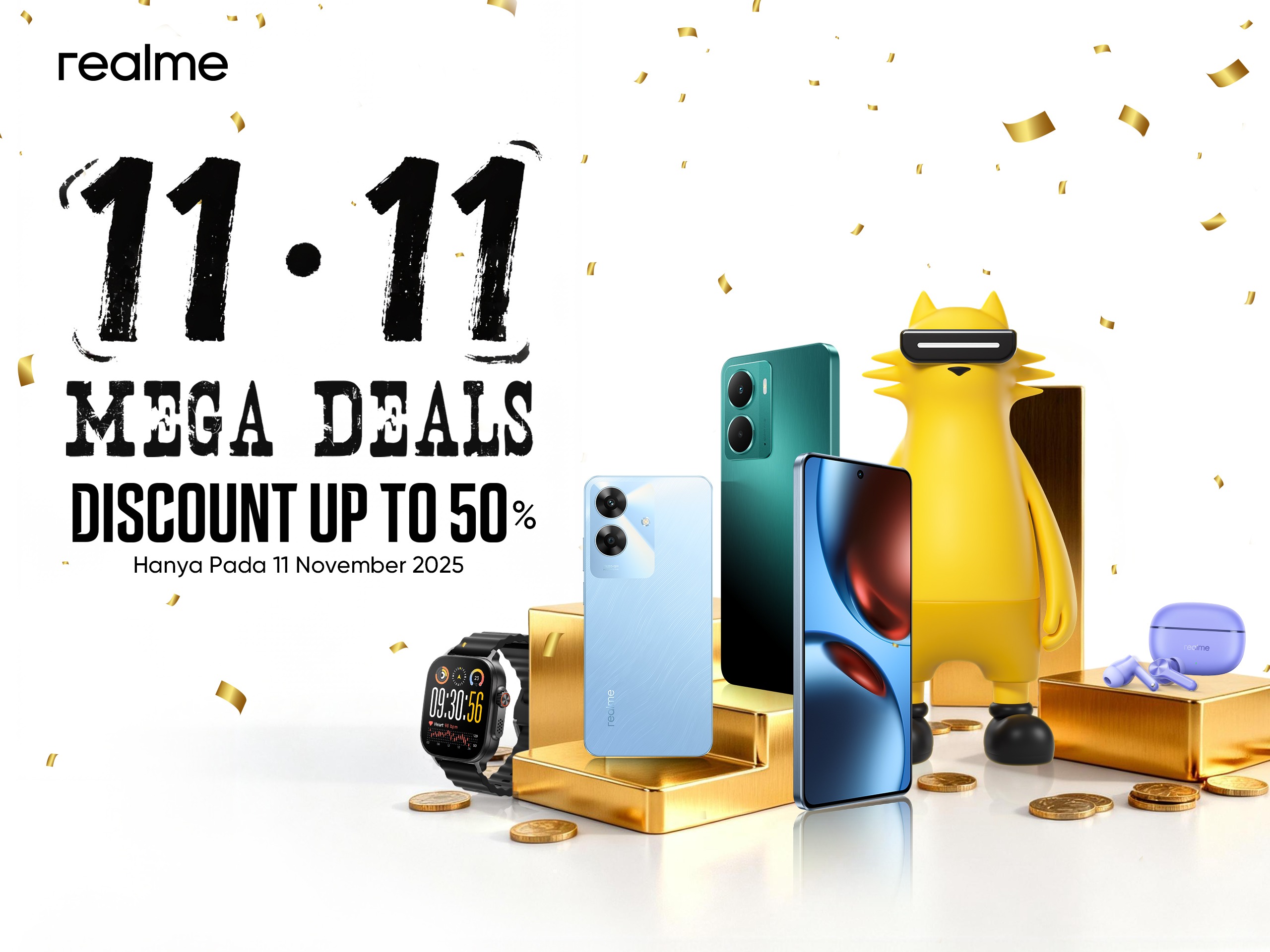 realme 11.11 Mega Deals: Diskon Hingga 50% untuk Smartphone dan AIoT