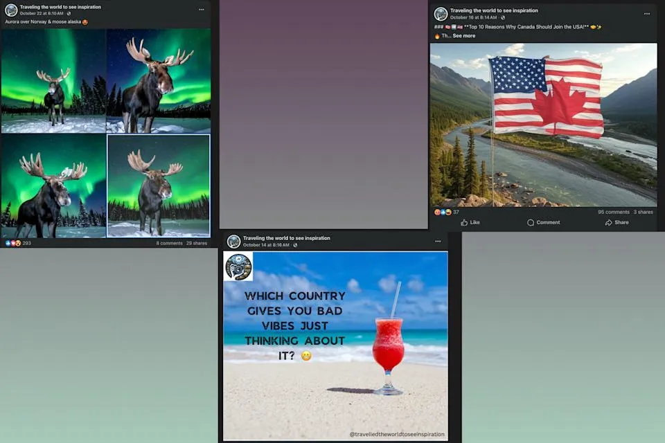 Contoh postingan terbaru dari salah satu halaman bertema travel Bouzad di Facebook.