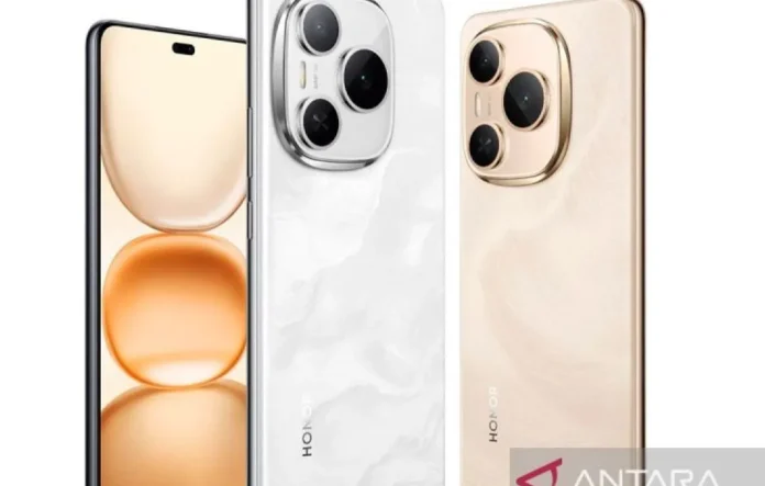 Ilustrasi smartphone Honor dengan baterai berkapasitas besar 10.000 mAh dan desain tipis