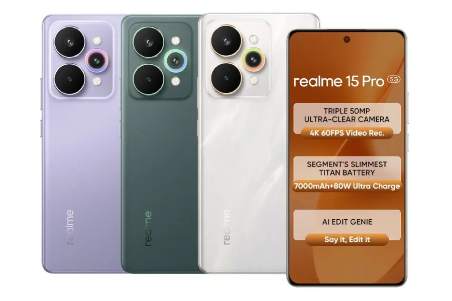 Ilustrasi kreasi smartphone Realme series terbaru
