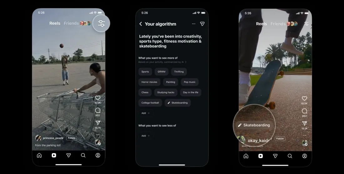 Instagram Izinkan Pengguna Lihat dan Kontrol Algoritma Reels