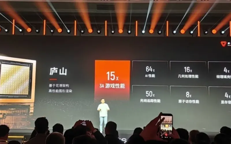 Ilustrasi GPU Moore Threads Lushan dan Huashan yang diumumkan di MUSA 2025 Developer Conference