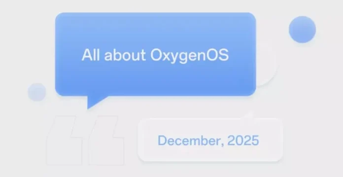Ilustrasi layar smartphone OnePlus menampilkan menu settings dan notifikasi sistem update dengan logo OxygenOS