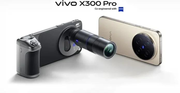 Vivo X300 Pro smartphone dengan kamera unggulan di atas meja, hasil tes DxOMark