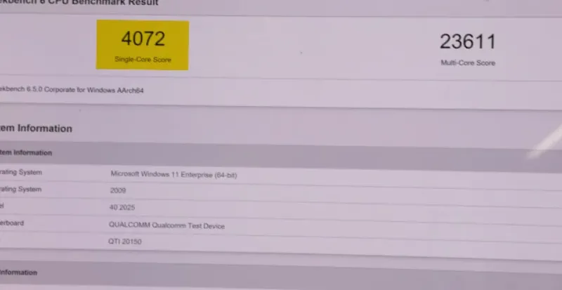 Grafik perbandingan benchmark Snapdragon X2 Elite 12-core vs Apple M4