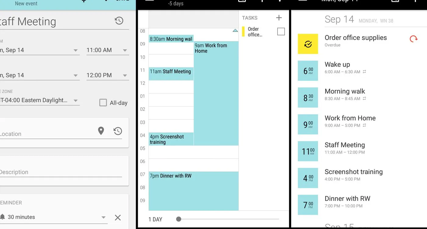 Create events, view calendars in Business Calendar 2