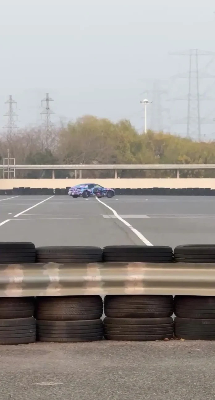 Shangjie Z7 sedan coupe electric car spy shot dynamic video exposure