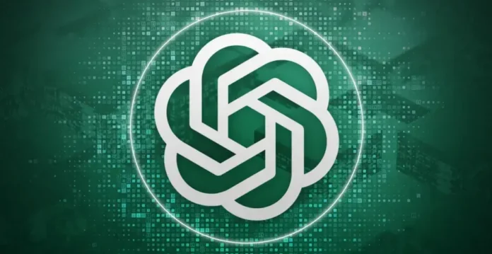 Ilustrasi logo ChatGPT Go dengan latar belakang teknologi futuristik